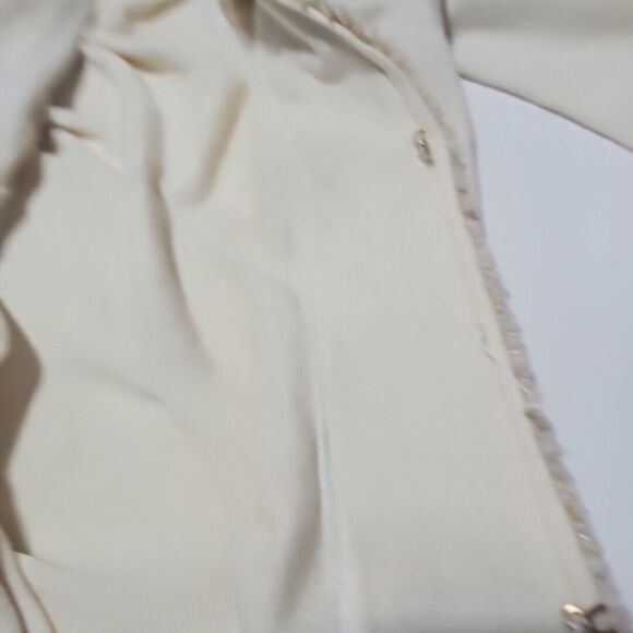 Boston Proper Cream Knit Embellished Cardigan With Beads, Size Med Eclectic Glam - Picture 10 of 13